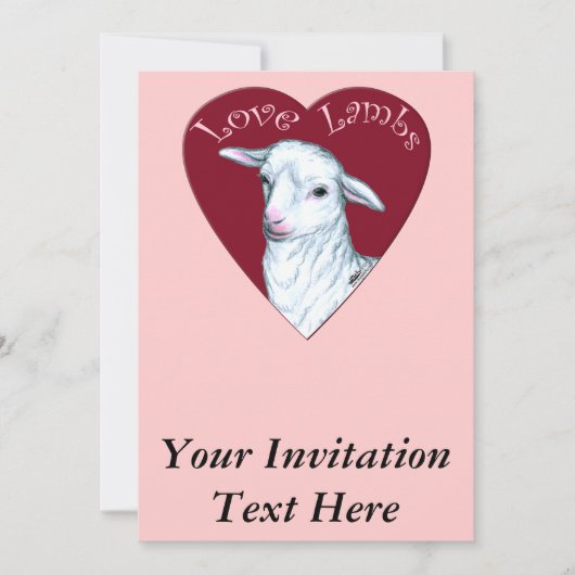 Invitation Agneaux d'amour (Devant)