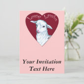 Invitation Agneaux d'amour (Debout devant)