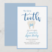 Invitation Agra Hadig - Arménienne première dent bleu (Devant / Derrière)