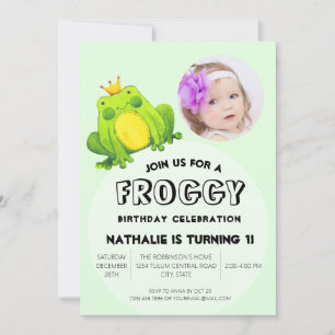 Invitation Agréable et amusant Enfants Abstraits Grenouille A
