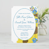 Invitation Agréable Mariage de beauté de tournesol (Debout devant)