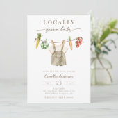 Invitation Agricole locale croissance marché bébé garçon lign (Debout devant)