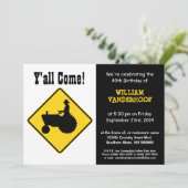 Invitation Agriculteur drôle sur la fête d'anniversaire de (Debout devant)