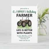 Invitation Agriculture Tracteur champ Anniversaire de l'agric (Debout devant)