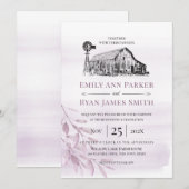 Invitation Agrithouse Country Grange Croquis (Devant / Derrière)