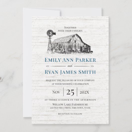 Invitation Agrithouse Country Grange Croquis (Devant)