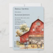 Invitation Agritourisme Animaux Fête des mariées de campagne (Devant)