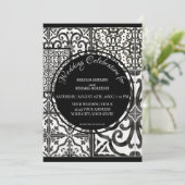 Invitation Agritourisme rustique Carrelage moderne Noir Blanc (Debout devant)