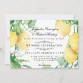 Invitation Agrume floral Arr de guirlande de fleur de citron (Devant)