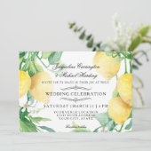 Invitation Agrume floral Arr de guirlande de fleur de citron (Debout devant)