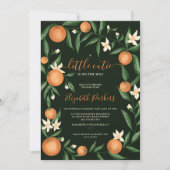 Invitation agrumes botaniques orange petit vert cuite (Devant)