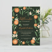 Invitation agrumes botaniques orange petit vert cuite (Debout devant)