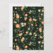 Invitation agrumes botaniques orange petit vert cuite (Dos)