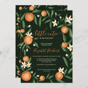 Invitation agrumes botaniques orange petit vert cuite