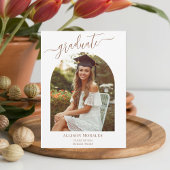 Invitation Agrumes Pêche Florale Pêche Photo Graduation