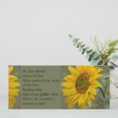 Invitation Ah Sun-flower CC0274 Poésie (Debout devant)