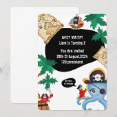 INVITATION AHOTEY MATEY PIRATE L'INVITATION D'ANNIVERSAIRE PO (Devant / Derrière)