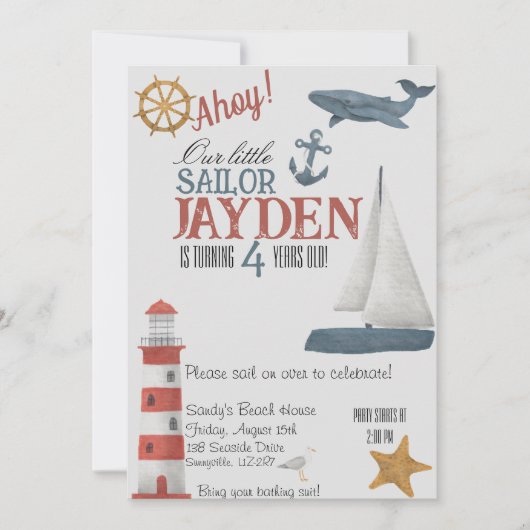 Invitation Ahoy ! (Devant)