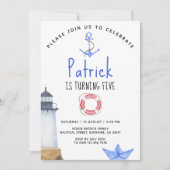 Invitation Ahoy ! Anniversaire nautique (Devant)