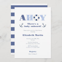 Ahoy Baby On Board Nautical Boy Baby Shower