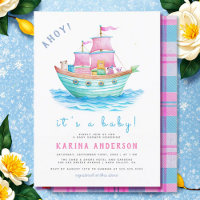 Ahoy C'est Un Bébé Bateau Animaux Baby shower de v