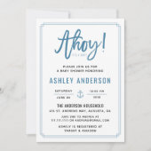 Invitation Ahoy ! C'est un garçon Ancre Baby shower Invitatio (Devant)