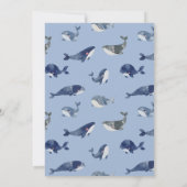 Invitation AHOY C'est un garçon ! Baby shower maman baleine (Dos)