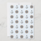 Invitation Ahoy C'est un garçon Baby shower nautique (Dos)