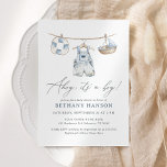 Invitation Ahoy C'est un garçon Baby shower nautique<br><div class="desc">Invitations amis et famille pour fêter un petit sur le chemin avec cette invitation de baby shower nautique.</div>