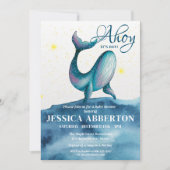 Invitation Ahoy, C'est un garçon Baby shower nautique (Devant)