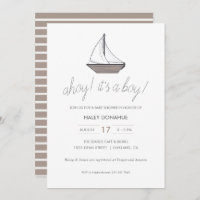 Ahoy ! C'est un garçon ! Bateau à voile pour bébés