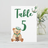 Invitation Ahoy c'est un garçon en peluche d'ours numéro de t (Debout devant)