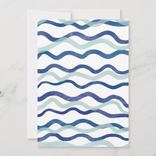 Invitation Ahoy c'est un garçon nautique baby shower bleu rou (Dos)