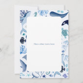 Invitation Ahoy C'est un garçon sous le Baby shower bleu mer (Dos)