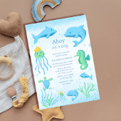 Invitation ahoy c'est un garçon sous le baby shower des garço