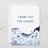 Invitation Ahoy C'est un garçon sous le Merci du Baby shower  (Dos)