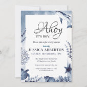 Invitation Ahoy, C'est un garçon sous l'océan Océan Animaux B (Devant)