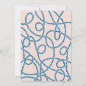 Invitation Ahoy C'est une fille Nautique Baby shower fille ro (Dos)