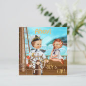 Invitation Ahoy It's Twins (Debout devant)