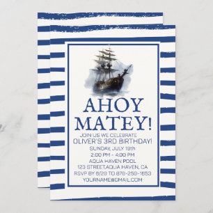 Invitation Ahoy Matey ! Naissance du navire pirate noir