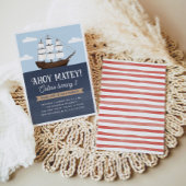 Invitation Ahoy Matey Pirate Boy Anniversaire