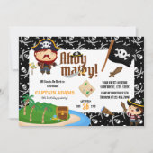Invitation Ahoy Matey ! Pirate Boys Photo Anniversaire (Devant)