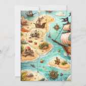 Invitation Ahoy Matey Pirate Thème Anniversaire Fête Invitati (Dos)