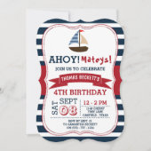 Invitation Ahoy Mateys ! Nautical Boat Boats N'Importe Quel Â (Devant)