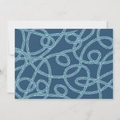 Invitation Ahoy Nautical Blue Boy Photo 1er anniversaire (Dos)