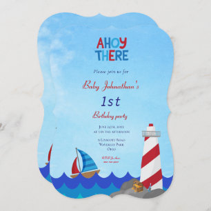 Invitation Ahoy Nautique 1er Anniversaire Voilier