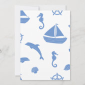 Invitation Ahoy Nautique C'est un bébé bébé garçon douche gar (Dos)