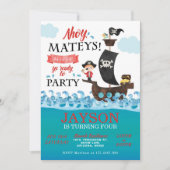 Invitation Ahoy Pirate Anniversaire (Devant)