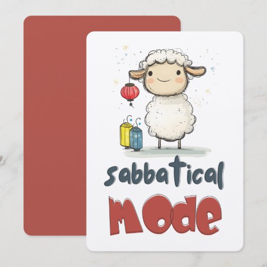 Invitation Aïd Moubarak ! Mouton en Sabbatique | Entièrement  (Devant / Derrière)