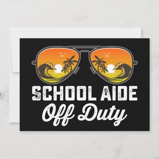 Invitation Aide Scolaire Hors Service Lunettes De Soleil Dern (Devant)